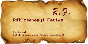 Rózsahegyi Fatima névjegykártya